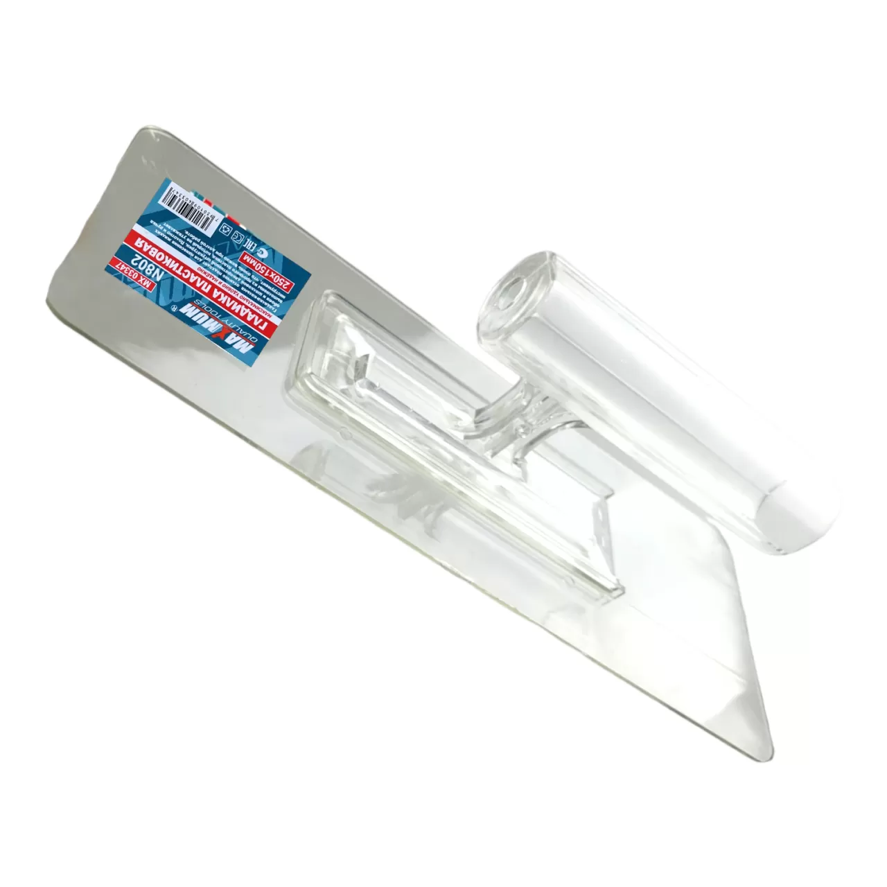 Гладилка пластиковая со съемной ручкой (прозрачная), 250 ммx150 мм, N 802, "MAXIMUM" МХ 03347 (2240)